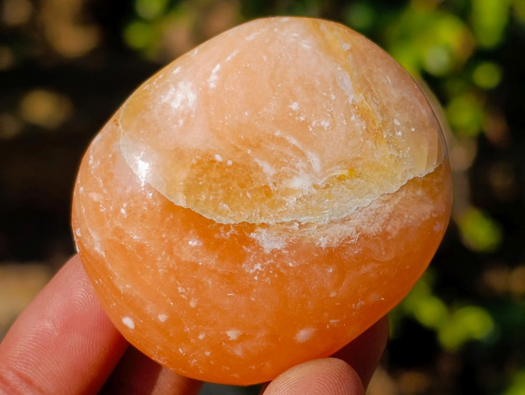 Polished Orange Twist Calcite Galets x 35 From Maevantanana, Madagascar - Toprock Gemstones and Minerals 