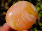 Polished Orange Twist Calcite Galets x 35 From Maevantanana, Madagascar - Toprock Gemstones and Minerals 