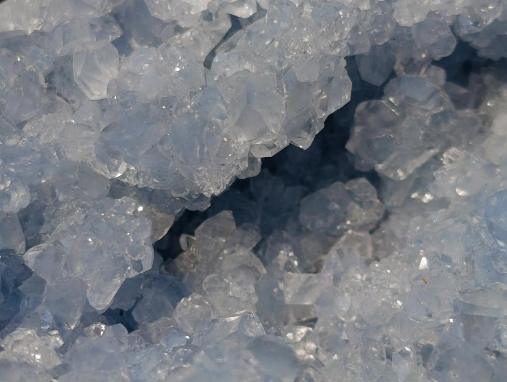 Polished and Natural Large Blue Celestite Heart x 1 From Sakoany, Madagascar - Toprock Gemstones and Minerals 