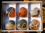 Polished Polychrome Jasper Hearts x 6 From NW Coast, Madagascar - Toprock Gemstones and Minerals 