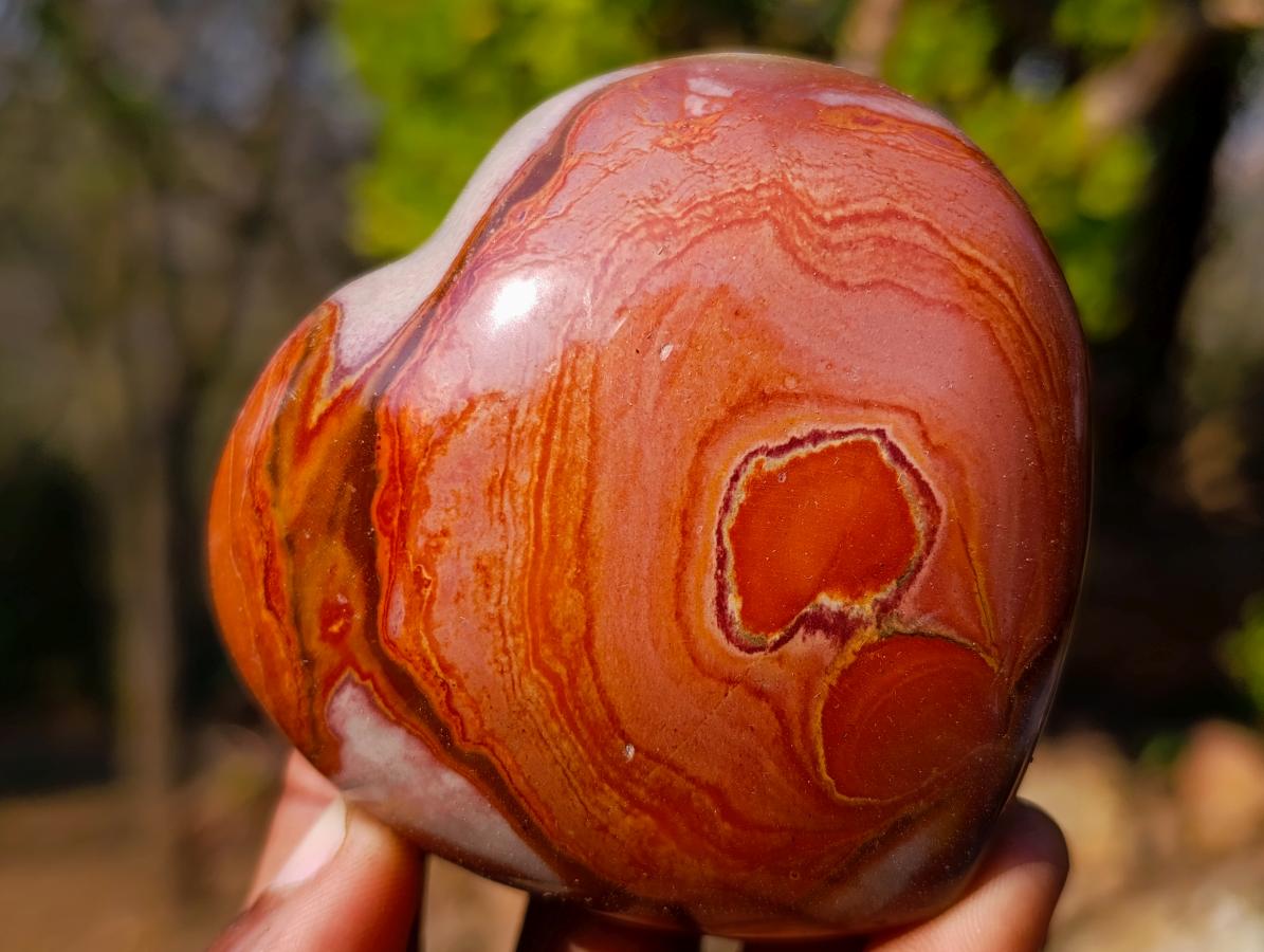 Polished Polychrome Jasper Hearts x 6 From NW Coast, Madagascar - Toprock Gemstones and Minerals 