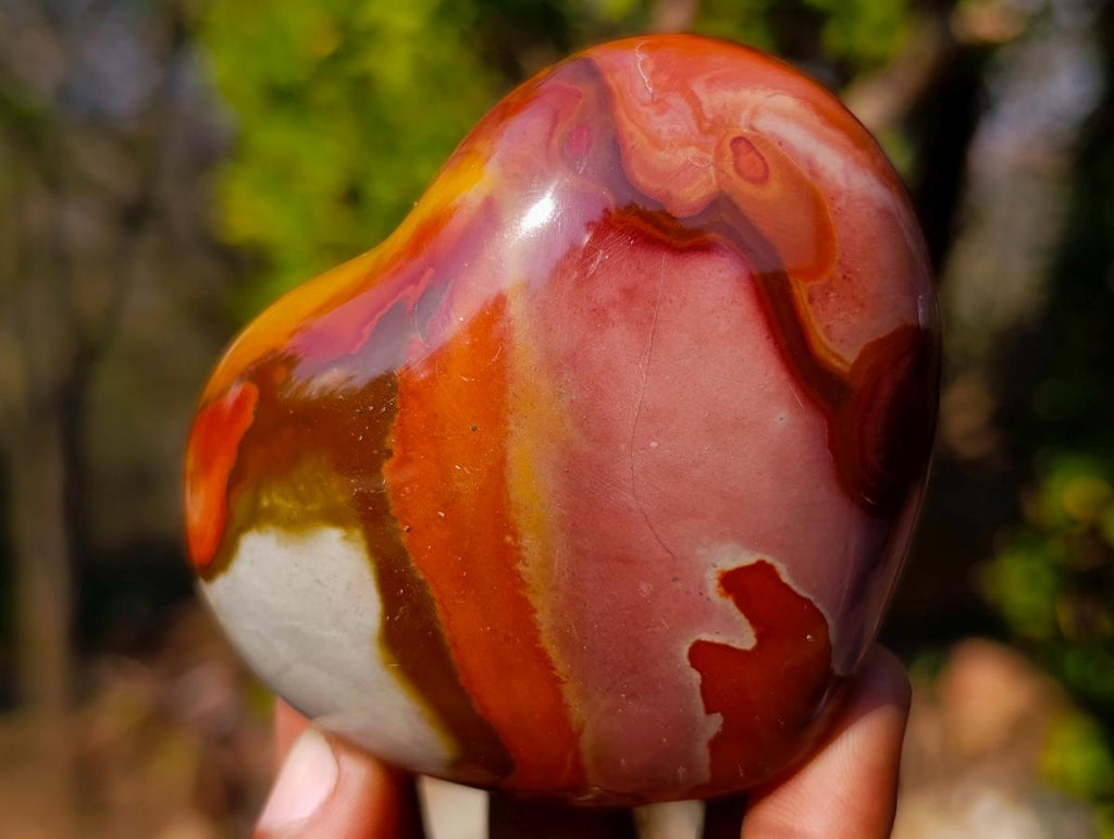 Polished Polychrome Jasper Hearts x 6 From NW Coast, Madagascar - Toprock Gemstones and Minerals 