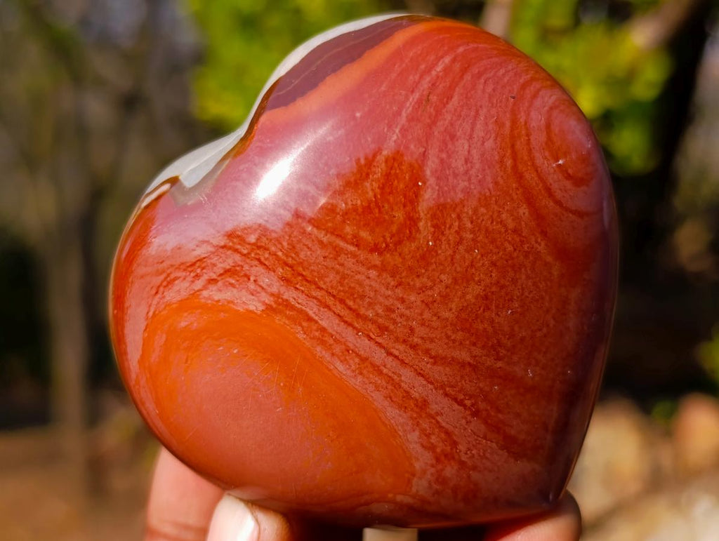 Polished Polychrome Jasper Hearts x 6 From NW Coast, Madagascar - Toprock Gemstones and Minerals 