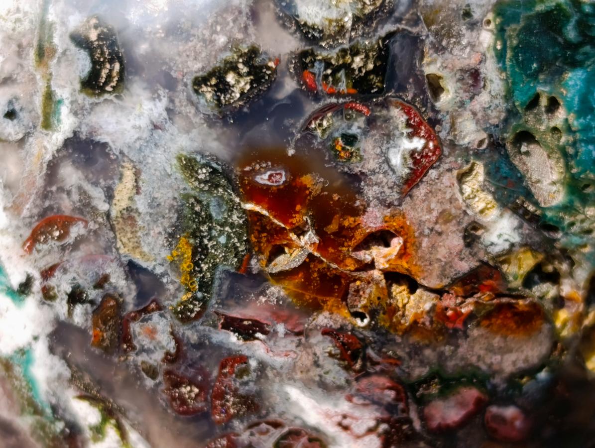 Polished and Natural Ocean Jasper Spheres x 2 From Northwest Coast, Madagascar - Toprock Gemstones and Minerals 
