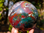 Polished and Natural Ocean Jasper Spheres x 2 From Northwest Coast, Madagascar - Toprock Gemstones and Minerals 