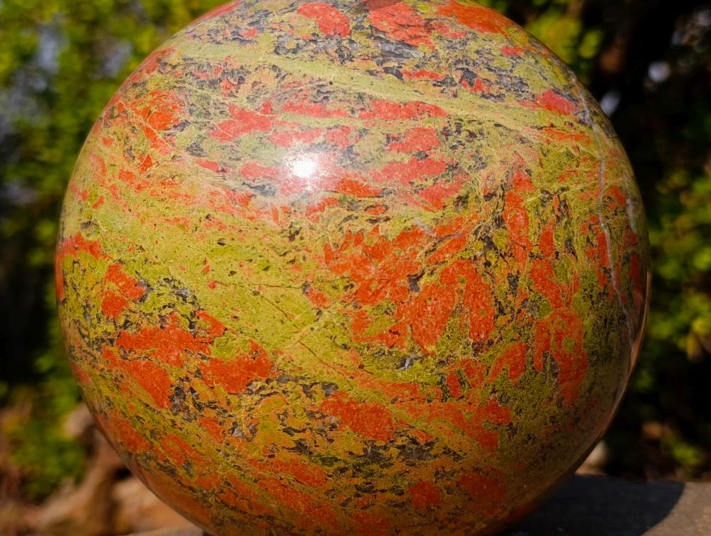 Polished XL Unakite Sphere x 1 From Messina, South Africa - Toprock Gemstones and Minerals 