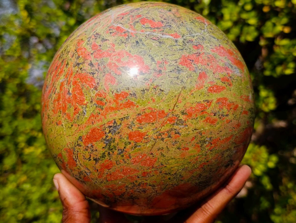 Polished XL Unakite Sphere x 1 From Messina, South Africa - Toprock Gemstones and Minerals 