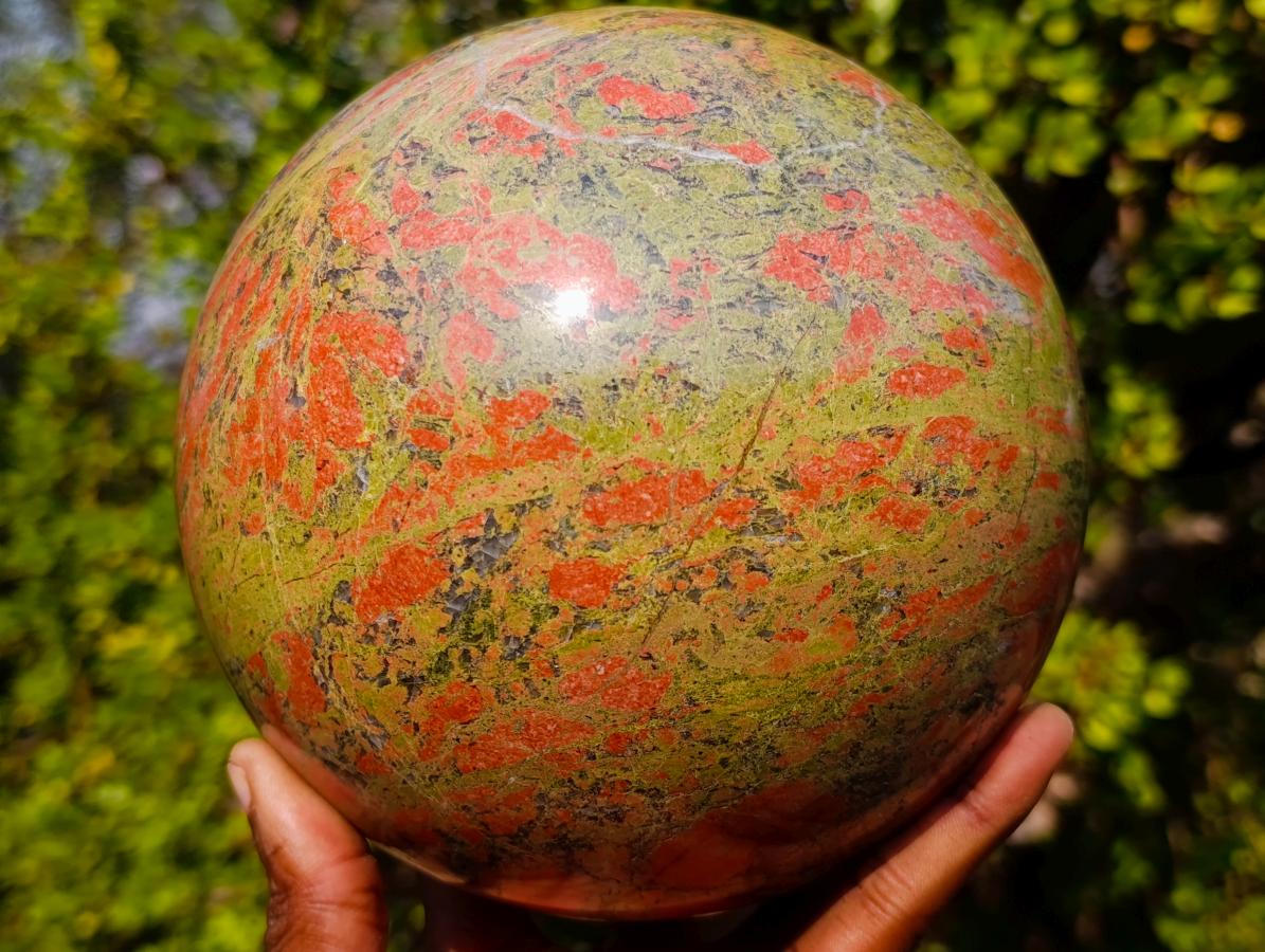 Polished XL Unakite Sphere x 1 From Messina, South Africa - Toprock Gemstones and Minerals 