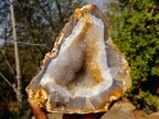 Natural Large Agate Geode with Crystalline Centres x 2 From Maintirano, Madagascar - Toprock Gemstones and Minerals 