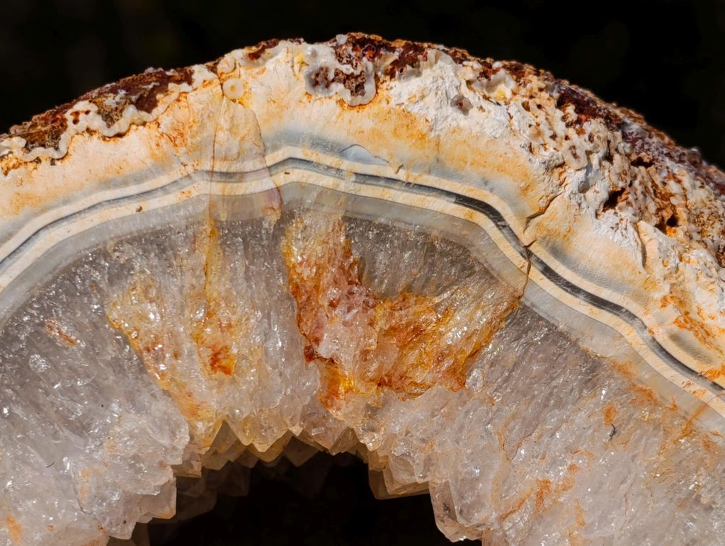 Natural Large Agate Geode with Crystalline Centres x 2 From Maintirano, Madagascar - Toprock Gemstones and Minerals 