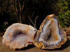 Natural Large Agate Geode with Crystalline Centres x 2 From Maintirano, Madagascar - Toprock Gemstones and Minerals 