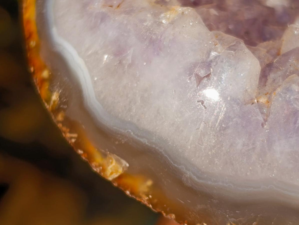 Polished and Natural Agate Amethyst Geodes x 3 From Maintirano, Madagascar