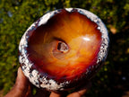Polished and Natural Carnelian Agate Gemstone Bowls x 4 From Madagascar