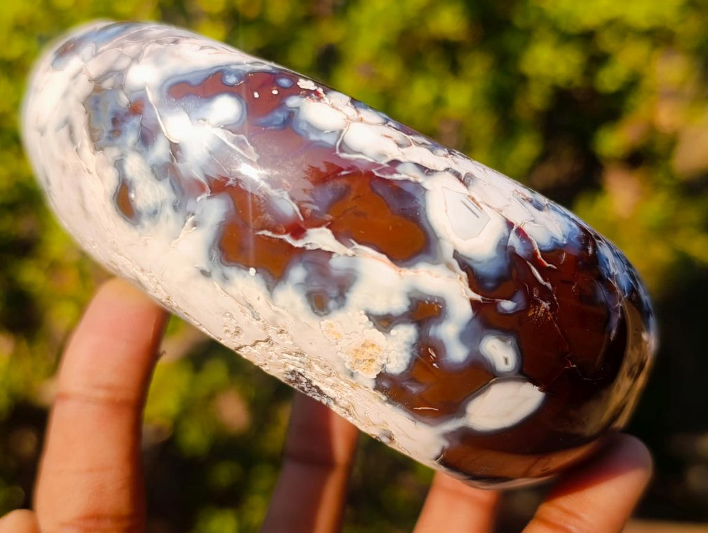 Polished and Natural Carnelian Agate Gemstone Bowls x 4 From Madagascar