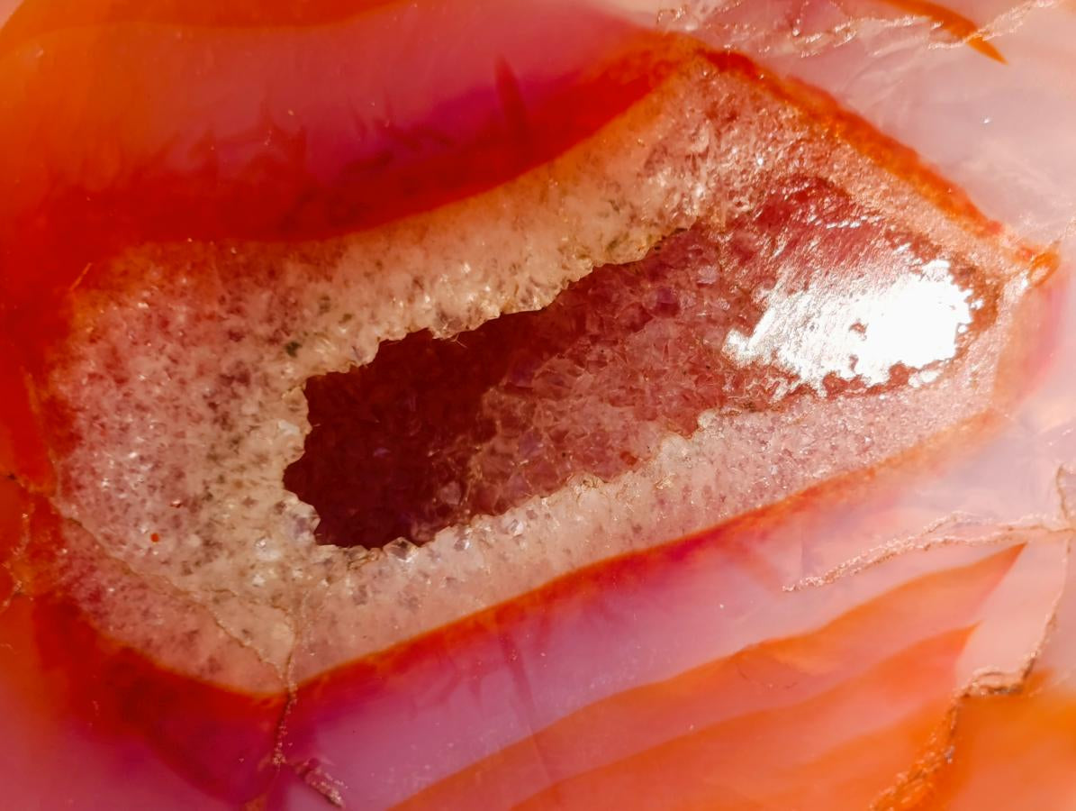 Polished and Natural Carnelian Agate Gemstone Bowls x 4 From Madagascar