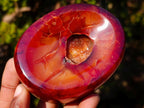 Polished and Natural Carnelian Agate Gemstone Bowls x 4 From Madagascar