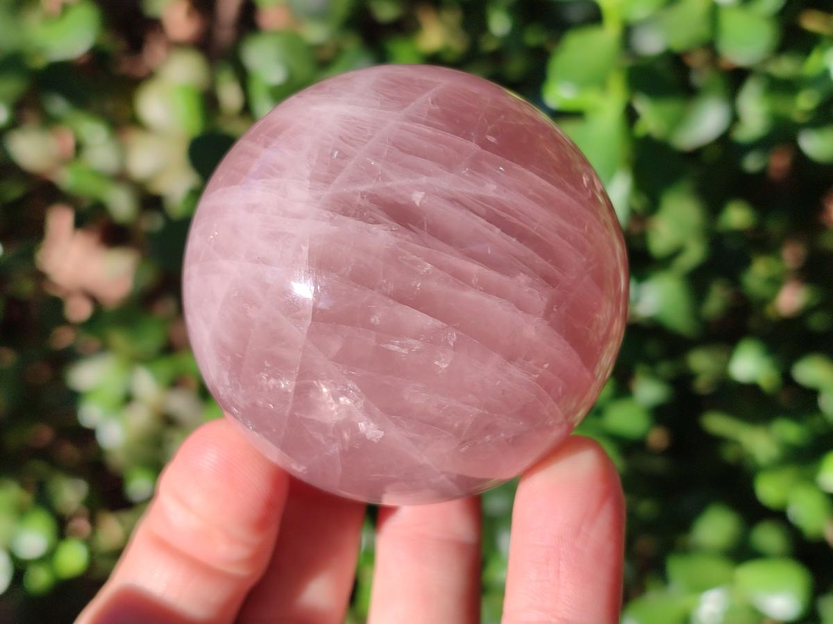 Polished Gemmy Star Rose Quartz Spheres x 6 From Ambatondrazaka, Madagascar - Toprock Gemstones and Minerals 