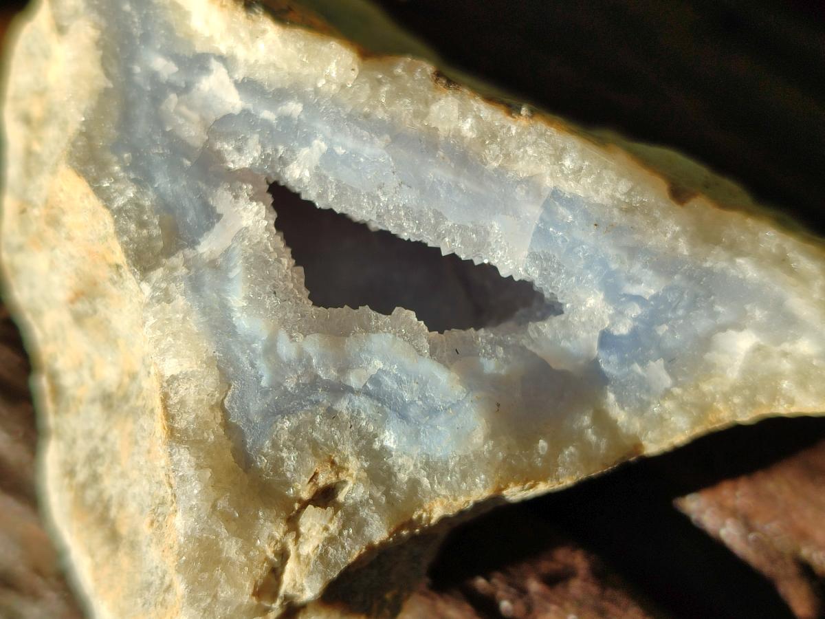 Natural Blue Lace Agate Geode Specimens x 6 From Nsanje, Malawi - Toprock Gemstones and Minerals 