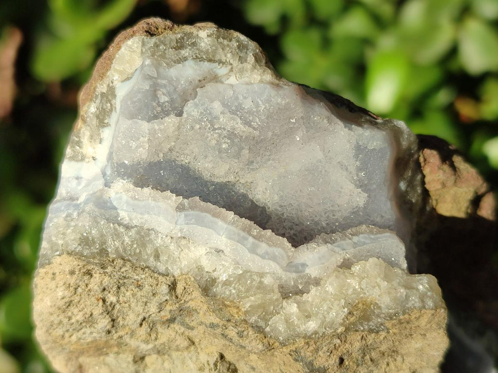 Natural Blue Lace Agate Geode Specimens x 6 From Nsanje, Malawi - Toprock Gemstones and Minerals 