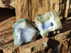 Natural Blue Lace Agate Geode Specimens x 6 From Nsanje, Malawi - Toprock Gemstones and Minerals 