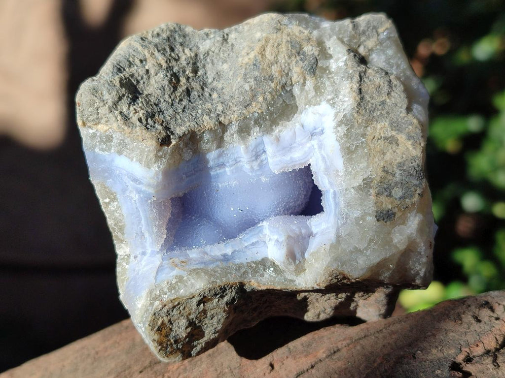 Natural Blue Lace Agate Geode Specimens x 6 From Nsanje, Malawi - Toprock Gemstones and Minerals 
