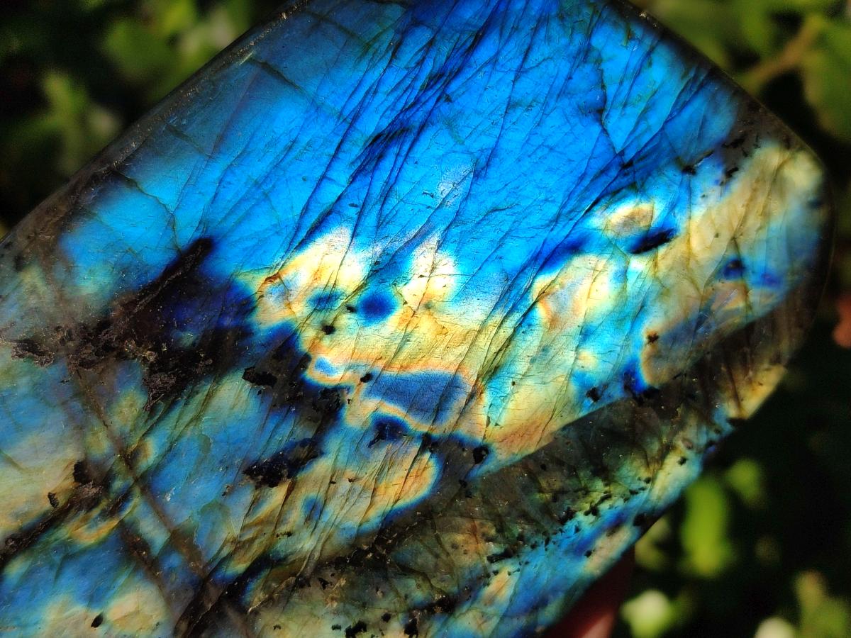Polished Labradorite Standing Display Pieces x 3 From Madagascar - Toprock Gemstones and Minerals 