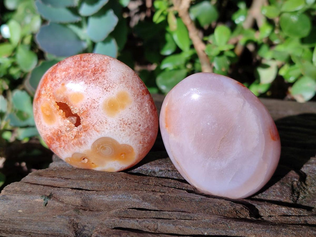 Polished and Natural Carnelian Agate Gemstone Galets x 24 From Madagascar - Toprock Gemstones and Minerals 