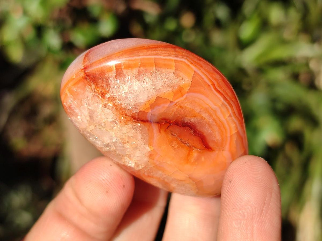 Polished and Natural Carnelian Agate Gemstone Galets x 24 From Madagascar - Toprock Gemstones and Minerals 