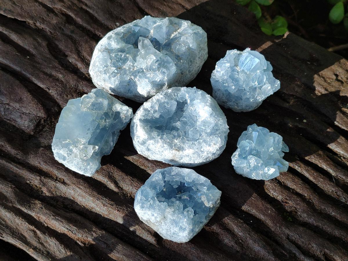 Natural Blue Celestite Specimens x 47 From Sakoany, Madagascar - Toprock Gemstones and Minerals 