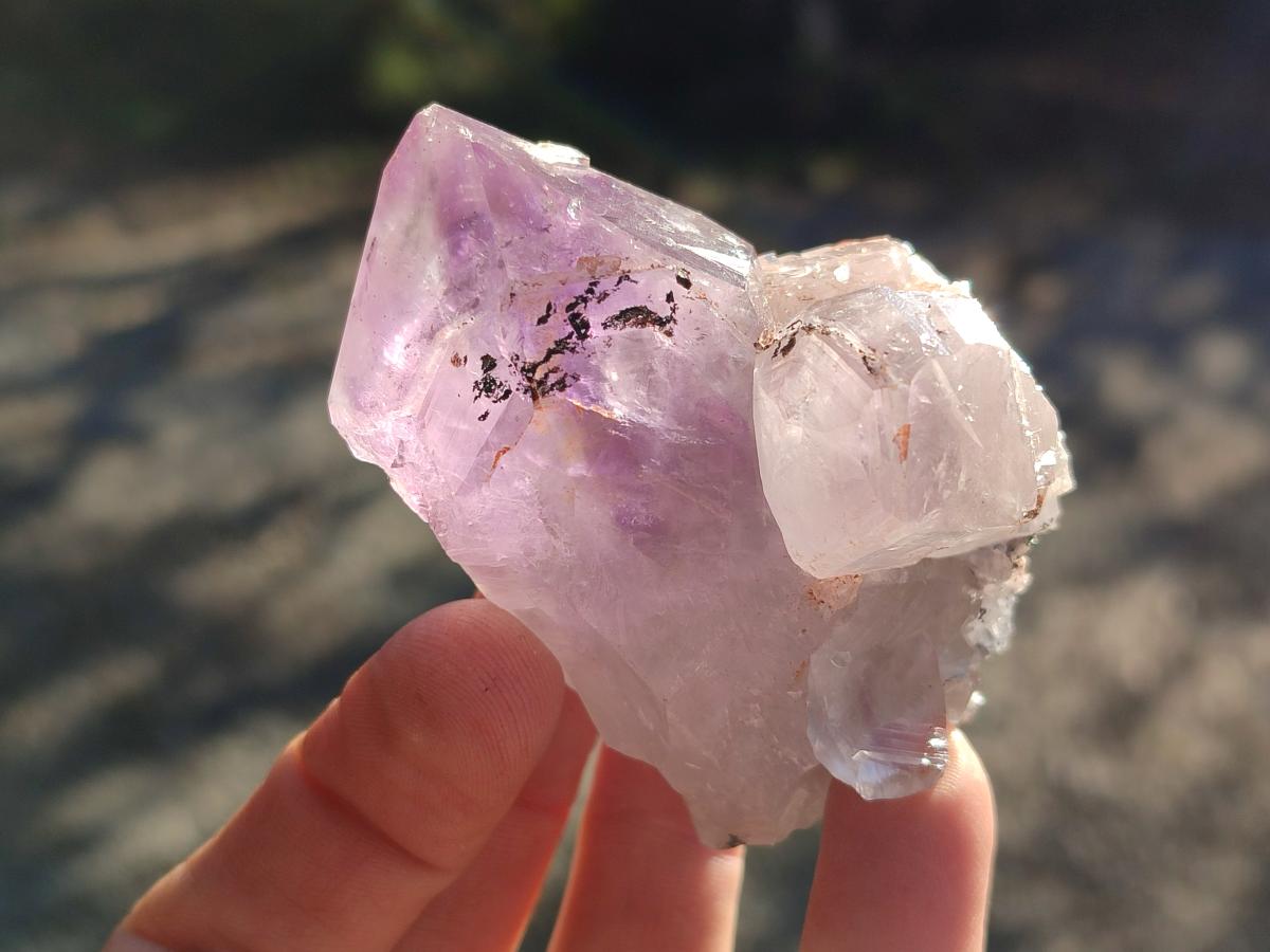 Natural Jacaranda Amethyst Clusters x 6 From Mumbwa, Zambia - Toprock Gemstones and Minerals 