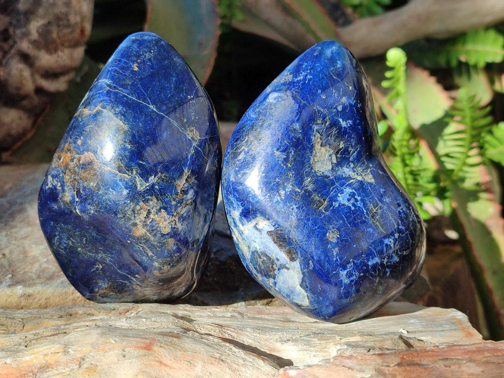 Polished Dumortierite Standing Display Pieces x 2 From Madagascar - Toprock Gemstones and Minerals 
