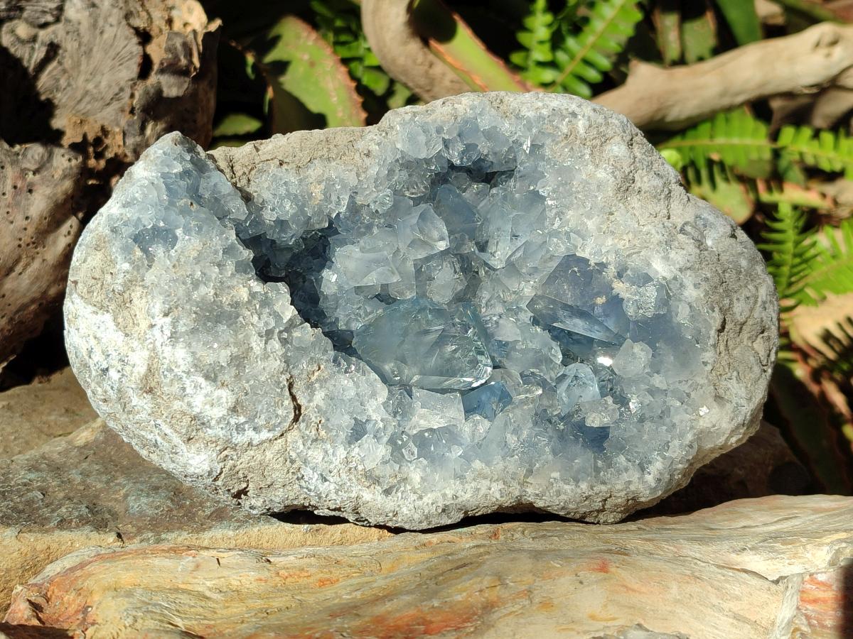 Natural Large Blue Celestite Geode Specimen x 1 From Sakoany, Madagascar