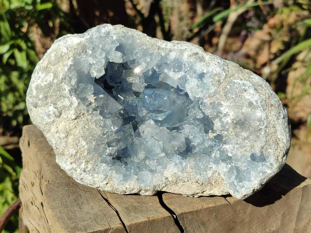 Natural Large Blue Celestite Geode Specimen x 1 From Sakoany, Madagascar