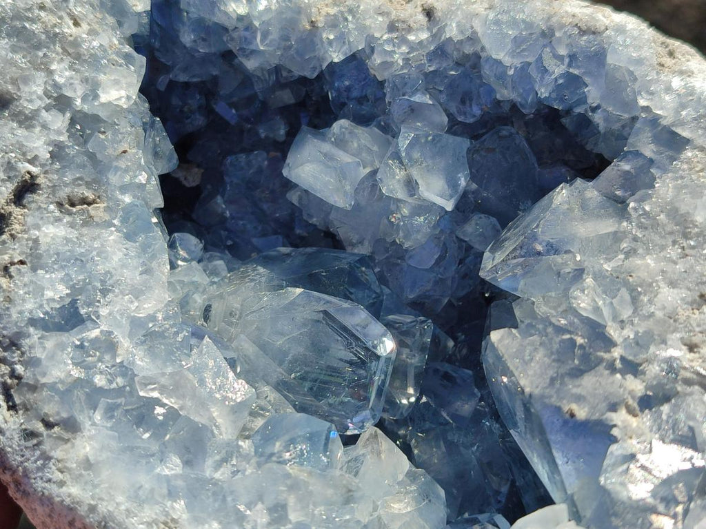 Natural Large Blue Celestite Geode Specimen x 1 From Sakoany, Madagascar