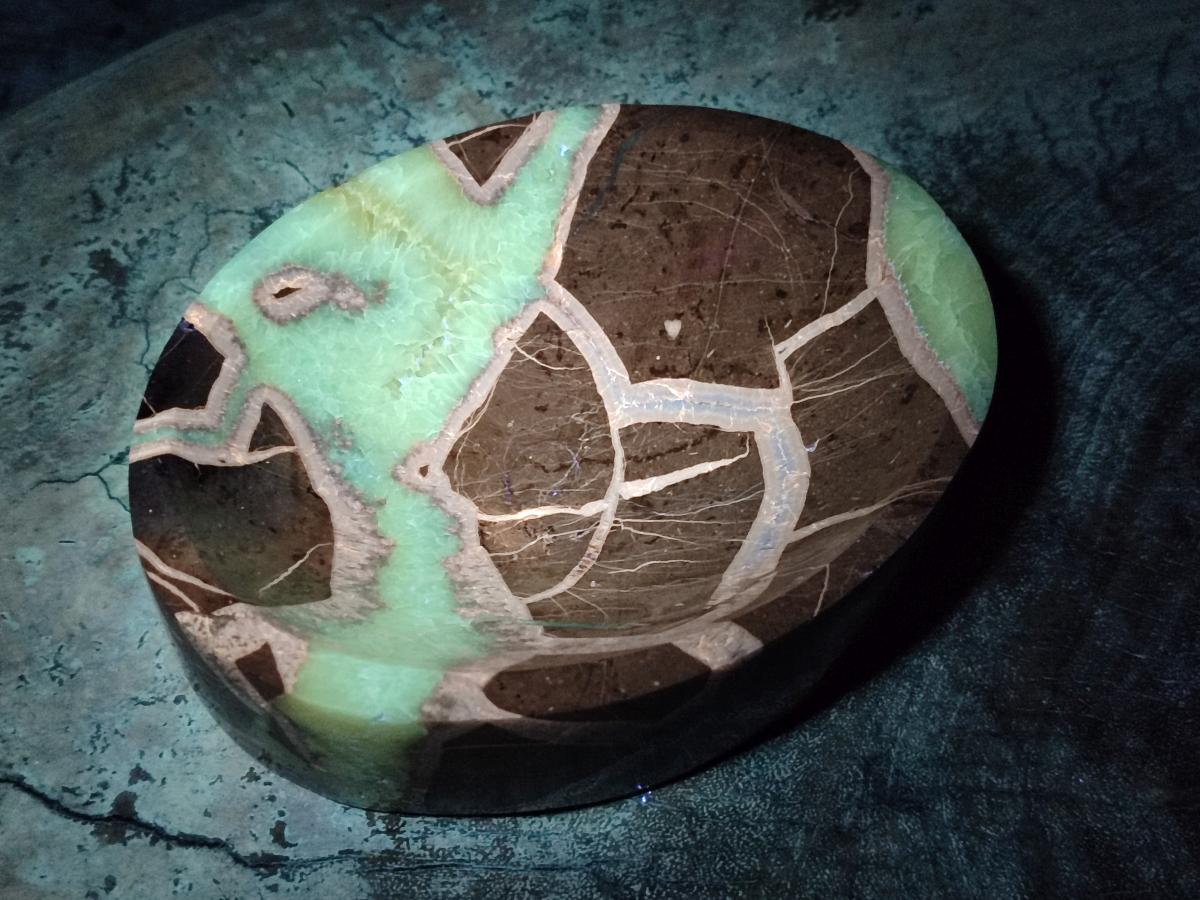 Polished Septerye Bowls x 2 From Mahajanga, Madagascar