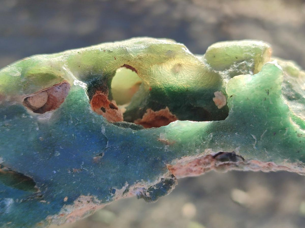 Natural Mtorolite Chrysoprase Cutting Material x 4 From Mutorashanga, Zimbabwe