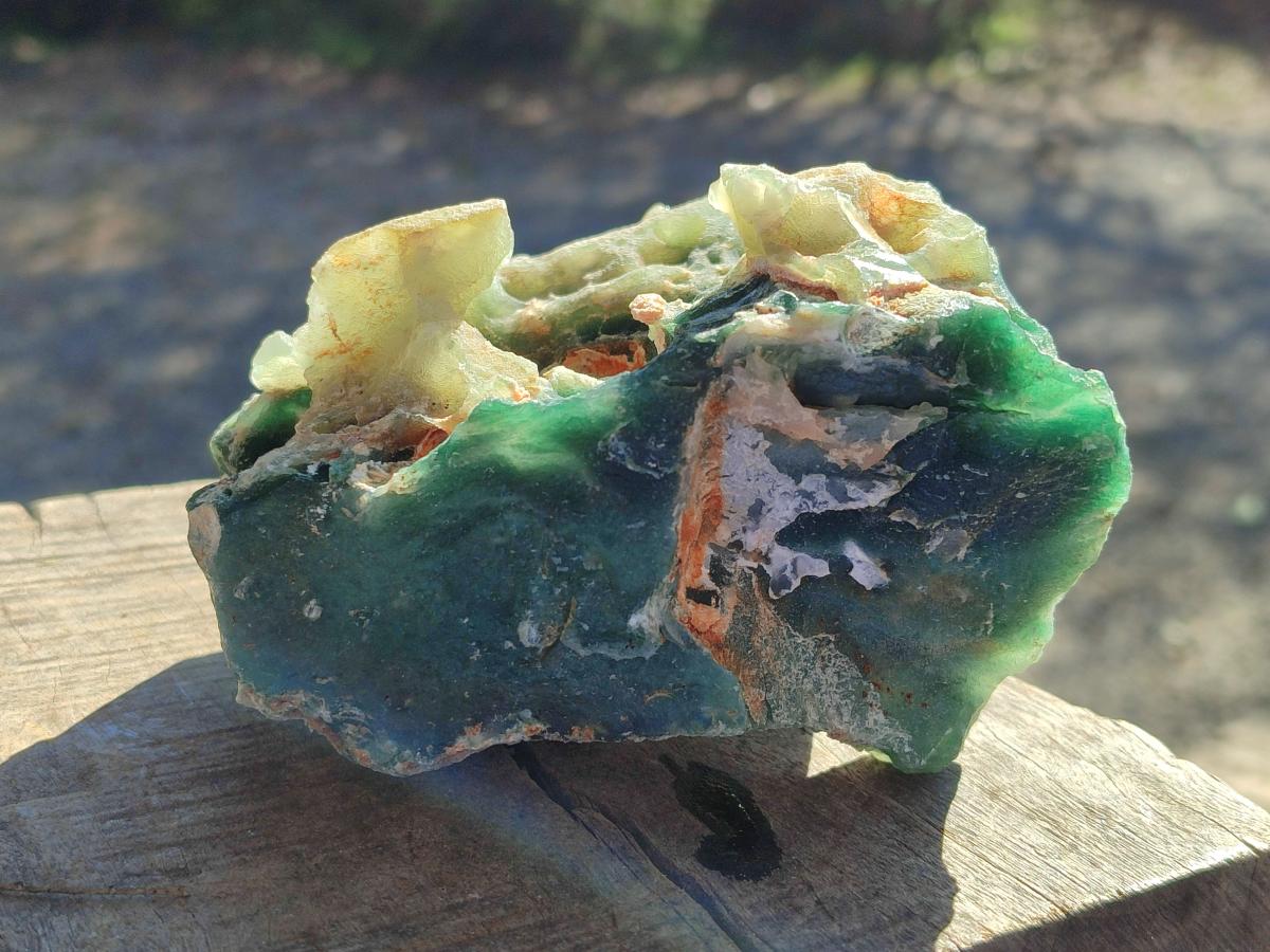 Natural Mtorolite Chrysoprase Cutting Material x 4 From Mutorashanga, Zimbabwe