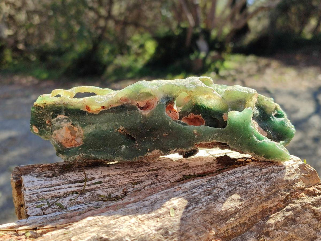 Natural Mtorolite Chrysoprase Cutting Material x 4 From Mutorashanga, Zimbabwe