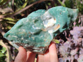 Natural Mtorolite Chrysoprase Cutting Material x 4 From Mutorashanga, Zimbabwe