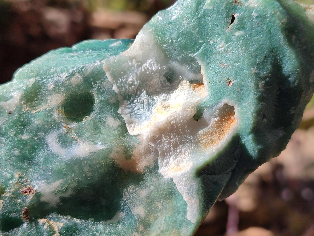 Natural Mtorolite Chrysoprase Cutting Material x 4 From Mutorashanga, Zimbabwe