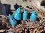 Hand Made Shattuckite Pendants with Clasps x 23 From Congo