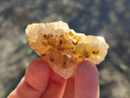 Natural Golden Limonite Quartz Crystal Clusters x 35 From Solwezi, Zambia