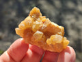 Natural Golden Limonite Quartz Crystal Clusters x 35 From Solwezi, Zambia