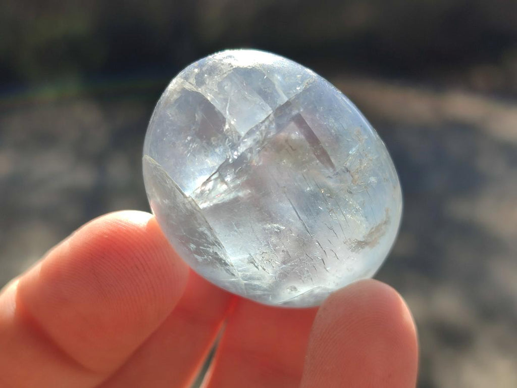 Polished Blue Celestite Free Forms x 35 From Sakoany, Madagascar
