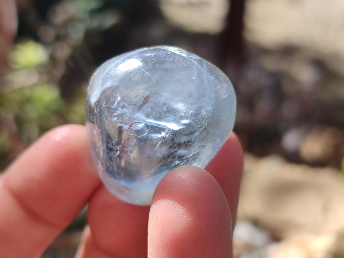 Polished Blue Celestite Free Forms x 35 From Sakoany, Madagascar