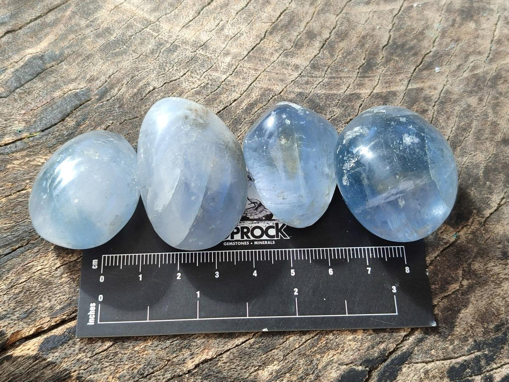 Polished Blue Celestite Free Forms x 35 From Sakoany, Madagascar