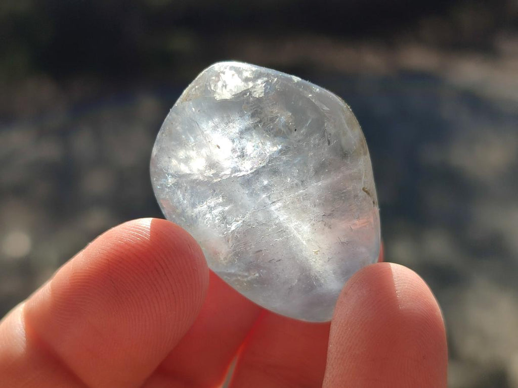 Polished Blue Celestite Free Forms x 35 From Sakoany, Madagascar