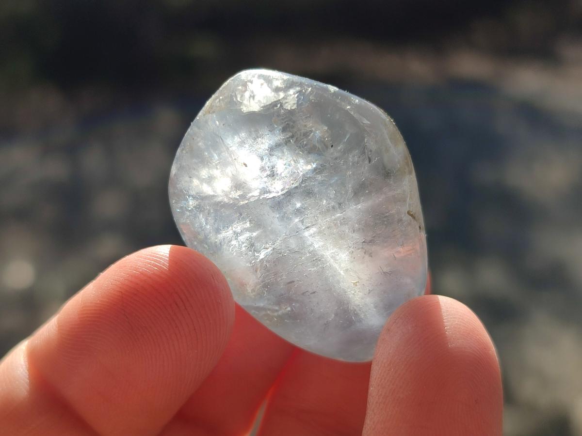 Polished Blue Celestite Free Forms x 35 From Sakoany, Madagascar