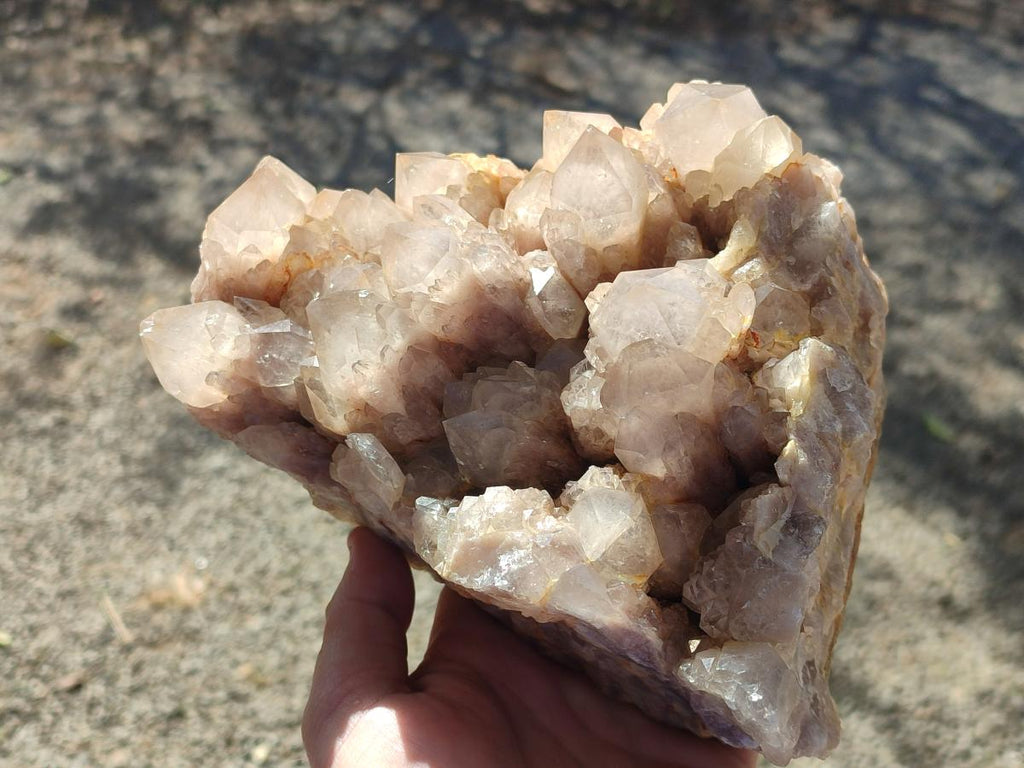 Natural Large Cascading White Phantom Smokey Luena Quartz Cluster x 1 From Luena, Congo