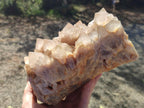 Natural Large Cascading White Phantom Smokey Luena Quartz Cluster x 1 From Luena, Congo
